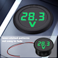 Miniatyrbild 2 av 5: Set med 2 digitala voltmetertestare, LED-display, DC 5 ~ 100 V, LED, Svart