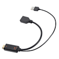 Miniatyrbild 6 av 8: HD Multimedia Interface till DisplayPort Kabeladapter med USB-ström 3840x2160 60Hz 25cm Lång Videoadapterkabel