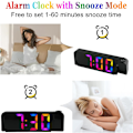 Miniatyrbild 5 av 6: Projektionsväckarklocka, LED digital display väckarklocka, 180° roterbar projektor digital klocka med USB laddning, 60 minuters snooze, minne
