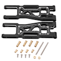 Miniatyrbild 1 av 7: 2 st RC Bakre Svingarm Aluminiumlegering Kolfiber Hög Hållfasthet RC Bil Bakre Fjädringsarm för Traxxas Sledge 1/8 Svart