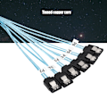 Miniatyrbild 7 av 8: 6-port 1m 6.0Gbps SATA3.0 Flätad Datorlåda Hårddisk Datakabel 6-in-6-ut