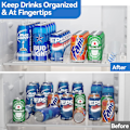 Miniatyrbild 6 av 7: Organizer för kylskåp - [Stabilize-Speed ​​Damper] Automatisk Pusher Glide Soda Dryckesburk Dispenser Beverage Organizer för kylskåp 14,96"D,