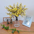 Miniatyrbillede 2 af 8: 6 Stk Efterår Faux Blomster Falske Babys Breath Blomst Bulk Kunstig Gypsophila Buket Silke Blomsterarrangementer Centerpieces for Home Køkken Soveværelse Yellow