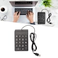 Miniatyrbild 1 av 8: Trådbunden Numrerisk Tangentbord 18 Tangenter Ergonomisk USB Plug and Play Tyst Skrivande Mini Numerisk Tangentbord för PC Laptop Skrivbord 1 Styck