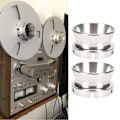Miniatyrbild 1 av 8: Polerade Aluminium NAB Hub Adaptrar 10 Tum Öppnare Universell Laddningsenhet för Studer ReVox för Akai för Teac 2st