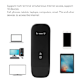Miniatyrbild 7 av 8: 4G LTE USB Portabel WiFi Router Stödjer 10 Enheter WPA WPA2 WiFi Kryptering USB Portabel WiFi Hotspot med SIM-kortplats Svart