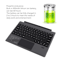 Miniatyrbild 7 av 8: Magnetiskt Bluetooth-tangentbord Färgglad Bakgrundsbelysning Multi Touchpad Trådlöst Bluetooth 5.0 Tablet-tangentbord för Pro 3 4 5 6 7 Svart