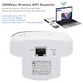 Miniatyrbild 3 av 5: 300Mbps Trådlös WIFI Repeater Wifi Range Extender Signal Amplifier Super Booster EU-kontakt
