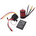 Miniatyrbild 2 av 7: Vattentät 3650 Borstlös Motor med 60A ESC Programmeringskort Combo Set Tillbehör för 1/10 RC Bil 4500KV