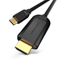 Miniatyrbild 1 av 5: Type-C till HDMI Adapterkabel - Svart 2m USB C till HDMI Kabel 2 meter