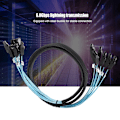 Miniatyrbild 5 av 8: 6-port 1m 6.0Gbps SATA3.0 Flätad Datorlåda Hårddisk Datakabel 6-in-6-ut