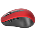 Miniatyrbild 3 av 9: Trådlös Mus Långt Överföringsavstånd Mini Fyrvägs Scrollhjul Optisk Mus för Notebook Tablet PC (Röd)