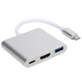Miniatyrbild 4 av 10: USB C Adapter 3.1 3 i 1 Hubb Konverter Dock Högupplöst Multimediagränssnitt 4K