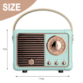 Miniatyrbild 2 av 6: Bärbar Bluetooth-högtalare, Klassisk design möter modern funktionalitet, Bluetooth 5.0 säkerställer stabil anslutning & multifunktionellt stöd, Perfekt