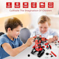 Miniatyrbild 6 av 6: Fantasin Tänds: Byggklossrobotkit, USB-uppladdningsbar Design, Ingenjörsleksak För Att Lära Sig Kretsar, Mekanik Och Ingenjörskonst