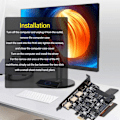 Miniatyrbild 6 av 8: PCIe till USB 3.2 Gen 2-kort 20 Gbps 3 USB Typ A 2 USB Typ C 5-portars PCI Express-expansionskort för Windows, Linux och OS X PC