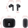 Miniatyrbild 8 av 8: Trådlösa hörlurar, Bluetooth 5.3, stereobas, hörlurar med brusreducerande mikrofon, LED-display, IP7 vattentäta in-ear