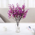Miniatyrbillede 5 af 7: 6 Stk Efterår Faux Blomster Falske Babys Breath Blomst Bulk Kunstig Gypsophila Buket Silke Blomsterarrangementer Centerpieces for Home Køkken Soveværelse Purple