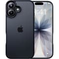 Compatible iPhone 17 Case Matte Finish Protective Mobile Phone Cover Anti-Fingerprint Thin Slim Hard Case - Black