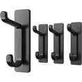Self-Adhesive Wall Hook, Towel Holder for Bathroom, Dishcloth Hook for Kitchen, No Drilling Required, Wall Mount, Black, 4 Pieces