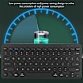 Miniatyrbild 8 av 8: Trådlöst tangentbord 78 tangenter Runda tangenter Slim Kompakt Retro Tyst Bluetooth-tangentbord för hemmakontor Resor Svart