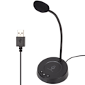Miniatyrbild 4 av 10: Skrivbordsmikrofon Brusreducering 360 Graders Metallslang Anti-interferens RGB USB Datormikrofon för Kontorsmöten
