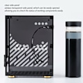 Miniatyrbild 6 av 8: Mini ITX Chassi 4.3L Klar Akrylpanel 360 Graders Kylning Dämpande Fötter Mini PC Chassi för FLEX 1U Ström 2.5in SSD Svart
