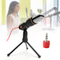 Miniatyrbild 9 av 10: Dator Kabelansluten Mikrofon Kondensatormikrofon med Bordsstativ för Onlinemöten