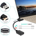 Miniatyrbild 8 av 8: HD Multimedia Interface till DisplayPort Kabeladapter med USB-ström 3840x2160 60Hz 25cm Lång Videoadapterkabel