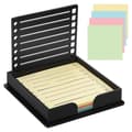 Memo Pad Template Practical Note Holder for Office, Study, Home Use Black 7.60X7.60X1.00CM Large Capacity 1Set Black[TT] Black 7.60X7.60X1.00CM