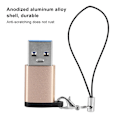 Miniatyrbild 8 av 9: 3 st USB3.0 till Typ C3.1 Hona Adapter Snodd Elektronisk Överföringskontakt (GuldSnodd)