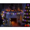Miniatyrbild 4 av 5: Halloween-lampor, 16FT 30 LED Vattentäta 3D Pumpa Bat Spöke Batteridrivna Stränglampor med Timer - 8 Belysningslägen Fe-lampa för Fönster