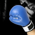 Miniatyrbild 5 av 7: BonSem PU EVA Inre Tränings Sparring Punching Tävlingar Sandsäck Professionella Boxhandskar (Blå)