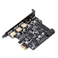 Miniatyrbild 2 av 8: PCIe till USB 3.2 Gen 2-kort 20 Gbps 3 USB Typ A 2 USB Typ C 5-portars PCI Express-expansionskort för Windows, Linux och OS X PC