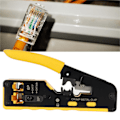 Miniatyrbild 1 av 8: Ethernet Krympverktyg Justerbart Läge Halkfri Textur Säkerhetslås Enkelt RJ45 Krympverktyg för CAT5e 6e 7e