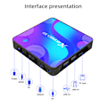 Miniatyrbild 4 av 5: TV-box 2 GB RAM 64 GB ROM RK3528 Quad-Core 64bit Cortex-A53 Stöd för 2,4/5,0 GHz WiFi6 BT5.0 HD 8K 10/100M lämplig för Android 13.0 TV-BOX