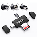 Miniatyrbild 1 av 2: Kortläsare Typ C USB Micro USB OTG Funktion 480mbps Brett Kompatibel Minneskortläsare för Telefon Dator