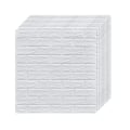 Miniatyrbilde 1 av 7: 10 STK 3D veggpaneler, 4 mm x 35 cm x 38,5 cm tapetklistremerke med selvklebende vanntett murstein PE-skumveggpaneler, skrell og fest for innvendig vegg white