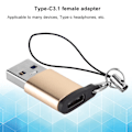 Miniatyrbild 7 av 9: 3 st USB3.0 till Typ C3.1 Hona Adapter Snodd Elektronisk Överföringskontakt (GuldSnodd)