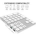 Miniatyrbild 2 av 5: Bluetooth Numeriskt Tangentbord i Aluminiumlegering för Dator Laptop