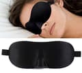 2-pack - 3D Sovmask / ögonmask / ögonbindel - Svart Black black