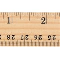 Miniatyrbild 8 av 8: Mångsidig Måttstock, Trälinjal med Slät Yta, 12 Tum Dubbelsidig Verktyg med Imperial & Metrisk Skala, Högkvalitativt Trä Precisionstillverkat för Kontoret