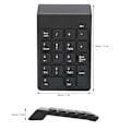 Miniatyrbild 6 av 8: Numeriskt tangentbord Mini Trådlöst 18 tangenter 2.4GHz Stabil Anslutning Ergonomisk Design Laptop Numpad Numerisk knappsats