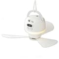 Camping Fan USB Rechargeable Tent Fan with Remote Control LED Light 5 Speeds Timer Portable Ceiling Fan for Camping White