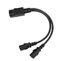 Miniatyrbild 5 av 8: IEC320 C14 till 2 X C13 Hona Y Splitter Strömkablar 1 in 2 Ut 2500W 10A 250V Strömförlängningskabel för LCD-skärmar