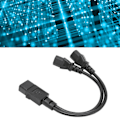 Miniatyrbild 1 av 8: IEC320 C14 till 2 X C13 Hona Y Splitter Strömkablar 1 in 2 Ut 2500W 10A 250V Strömförlängningskabel för LCD-skärmar