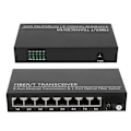 Miniatyrbild 5 av 9: Tx1310nm RX1550nm Fiber Transceiver Upp Till 25km 1 Optisk Port 8 Elektriska Portar Single Mode Ethernet Fiber Switch 100‑240V