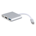 Miniatyrbild 2 av 8: USB C Dockningsstation 3 i 1 Aluminiumlegering 4K HD 5Gbps Överföring 60W PD Ström USB C Hubb för TV Projektor Dator