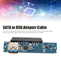 Miniatyrbild 7 av 8: USB 3.0 till SATA Hårddiskadapter 6Gbps Plug and Play LED-indikator SATA till USB Adapterkabel för 2.5in HDD SSD