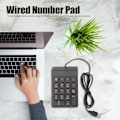 Miniatyrbild 7 av 8: Trådbunden Numrerisk Tangentbord 18 Tangenter Ergonomisk USB Plug and Play Tyst Skrivande Mini Numerisk Tangentbord för PC Laptop Skrivbord 1 Styck